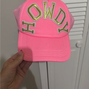 Pink 'Howdy' Trucker Hat